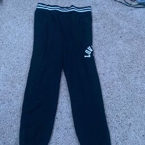 Pink brand size M sweatpants with pockets